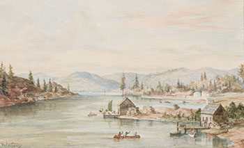 The Settlement of Shebanwanning, Ontario by William Armstrong vendu pour $2,500