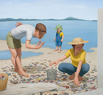 Beach Scene by Michael Abraham vendu pour $3,750