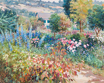 Giverny Garden by Jose Trinidad vendu pour $1,000