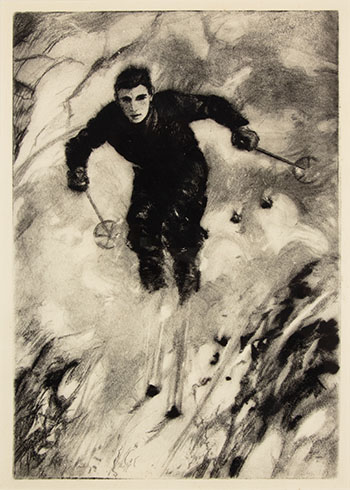 Skier by George Blair Brown vendu pour $281