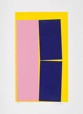 Pink and Purple on Yellow by Louis Comtois sold for $1,000