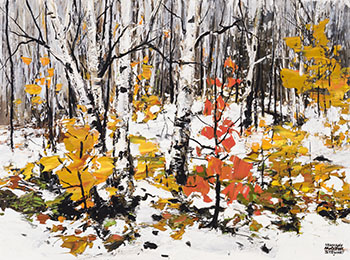 Birch, 2nd Snow by Murray McCheyne Stewart sold for $875