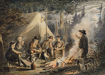 Campfire (Telling Stories) by Julius Joseph Humme sold for $625