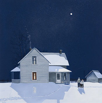 The Moon Followed Us all the Way to the Barn by Peter Shostak sold for $2,500