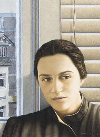 Portrait of Leslie Horowitz in a Black Coat by Jeremy Lawrence Smith vendu pour $2,500