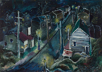 Cemetery Dark Street by Max Singleton Maynard sold for $750