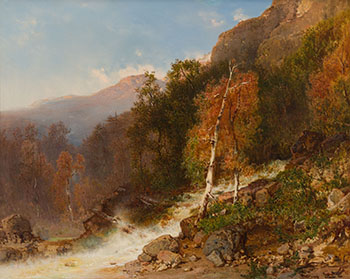 A Mountain Stream by Otto Reinhold Jacobi vendu pour $2,125