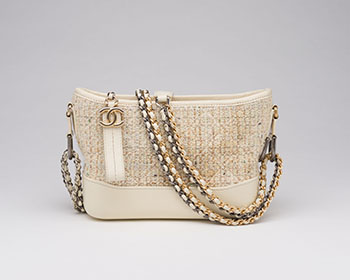 A WHITE TWEED SMALL GABRIELLE HOBO BAG by  CHANEL sold for $3,750