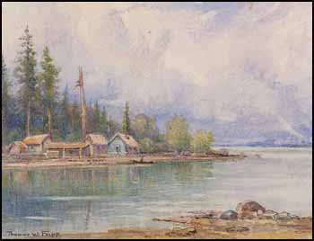 Old Indian Shacks, Stanley Park by Thomas William Fripp sold for $1,610