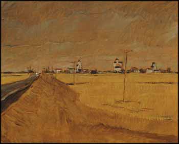Rainy Day at Pense, Saskatchewan by Robert Francis Michael McInnis sold for $1,250