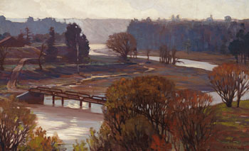 The Humber Valley at Bloor St. by Herbert Sidney Palmer sold for $3,750