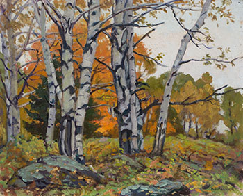 Birches and Maples by Herbert Sidney Palmer sold for $3,125