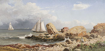 Off the Gloucester Coast by Lucius Richard O'Brien sold for $6,875
