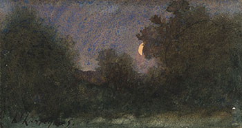 Evening Landscape by Henri-Joseph Harpignies vendu pour $1,250