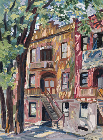 Street, Montreal by Alexandre Bercovitch sold for $1,875