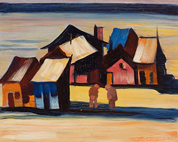 Maison du pêcheur en Gaspésie by Albert Rousseau sold for $2,125
