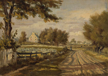 Quebec Farm by Georges Marie Joseph Delfosse sold for $750