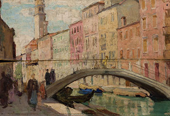 Bridge in Venice by Regina Seiden sold for $6,875