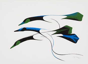 Geese in Flight by Benjamin Chee Chee vendu pour $11,250