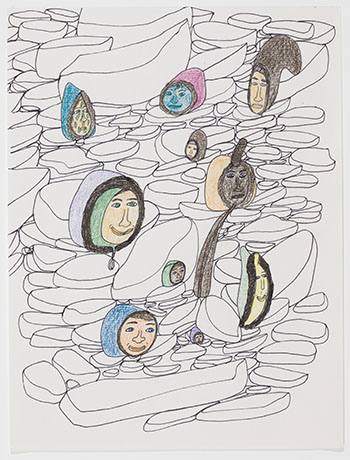 Heads on the Beach by Shuvinai Ashoona vendu pour $1,000