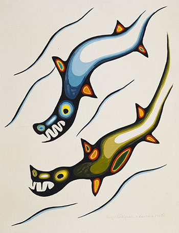 Two Fish by Goyce Kakegamic sold for $625