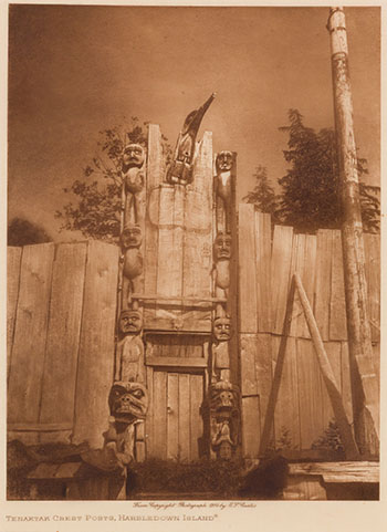 Tenaktak Crest Posts, Harbledown Island by Edward Sherriff Curtis sold for $500