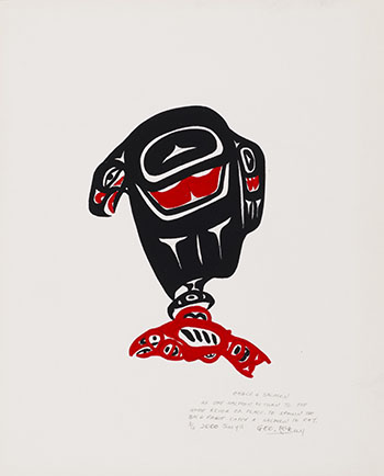 Beaver Tribe – Eagle and Salmon by George McKay sold for $750