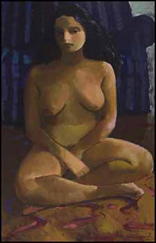 Nude Girl and Striped Couch by Jack Douglas Wilkinson sold for $460