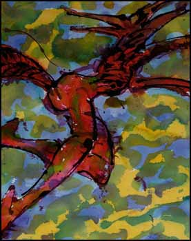 Untitled - Flying Figure by John Graham Coughtry sold for $1,955