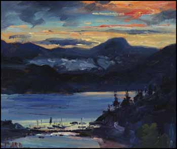 Evening Sky, Bowen Island, Whytecliff Marina in Foreground by Daniel Izzard vendu pour $2,925