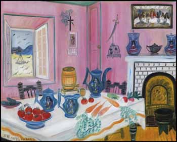 Interior with Still Life by Simone Marie Bouchard vendu pour $2,340