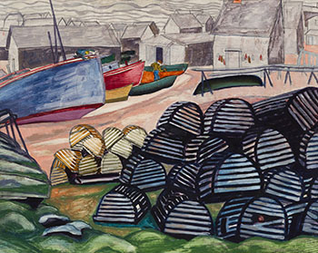 Neils Harbour, Cape Breton Island by Isabel Grace McLaughlin sold for $3,750