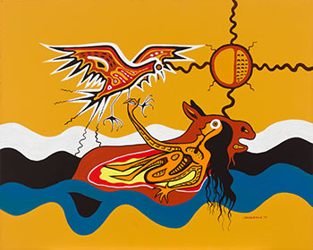 Nanabush Catches the Eagle by Jackson Beardy sold for $7,500