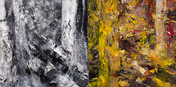 Primary Shadow Yellow (Diptych) by Michael Smith sold for $5,313