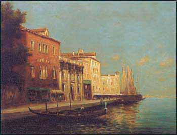 A Gondola on a Venetian Canal by Antoine Bouvard sold for $9,200