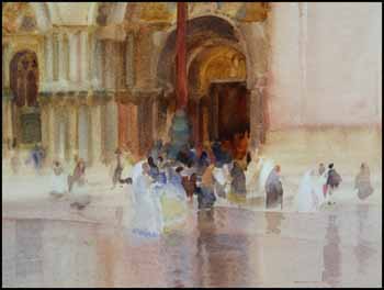 A Venetian Impression, Saint Marks Square by William Russell Flint sold for $9,200