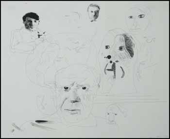Paris: Studies of Heads by David Hockney vendu pour $20,700