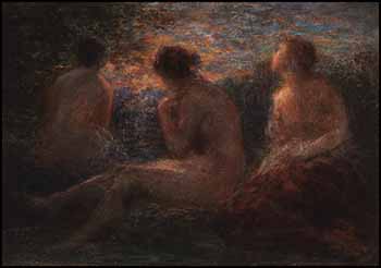 Trios baigneuses au Soleil couchant by Henri Fantin-Latour sold for $10,530