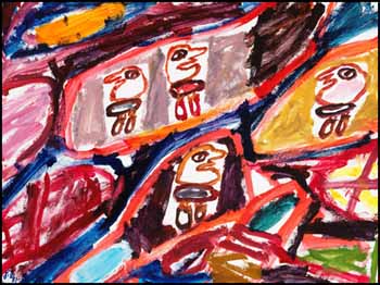 Site avec quatre personnages by Jean Dubuffet sold for $117,000