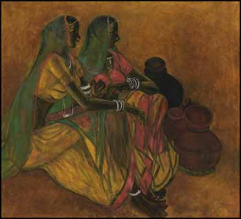 Two Women by B. Prabha sold for $19,890