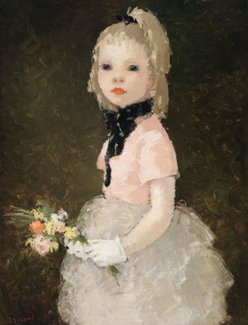 Portrait of a Young Girl by Dietz Edzard vendu pour $3,125