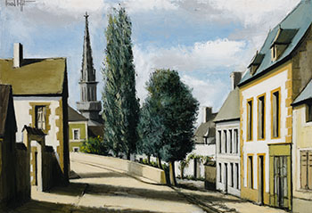 Tréboul, le clocher et la rue Vieille (Finistère) by Bernard Buffet vendu pour $115,250