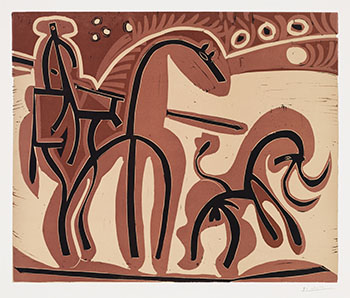Picador et Taureau (Picador and Bull) by Pablo Picasso vendu pour $55,250
