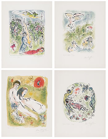 Sur la terre des dieux by Marc Chagall vendu pour $79,250