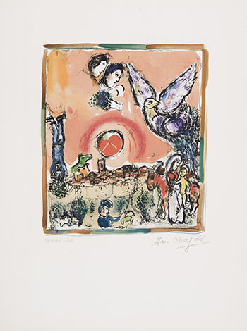 Composition champêtre by Marc Chagall vendu pour $15,000