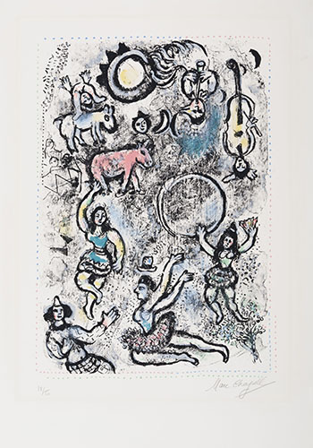 The Tumblers by Marc Chagall sold for $12,500