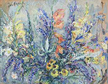 Large Flowers by Josef Oppenheimer sold for $1,625