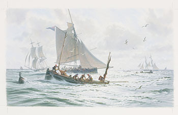 Lugger and Other Craft by John Groves vendu pour $375