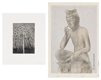 Japanese Sosaku School - Two Views by Japanese Artist sold for $281
