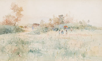 Untitled – Impressionist Landscape by Kinichiro Ishikawa vendu pour $1,875